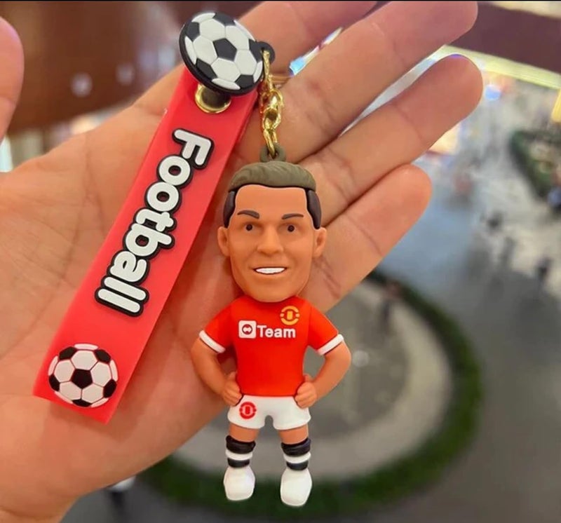 WARMINGO DE Ronaldo Keychain For Boys Girls or Gifting | CR7 Football Player Red Jersey | Vibrant Accessory for Soccer Fand and Collectors | Gift for Boyfriend Girlfriend | Return Gift (Design 2) - Image 4