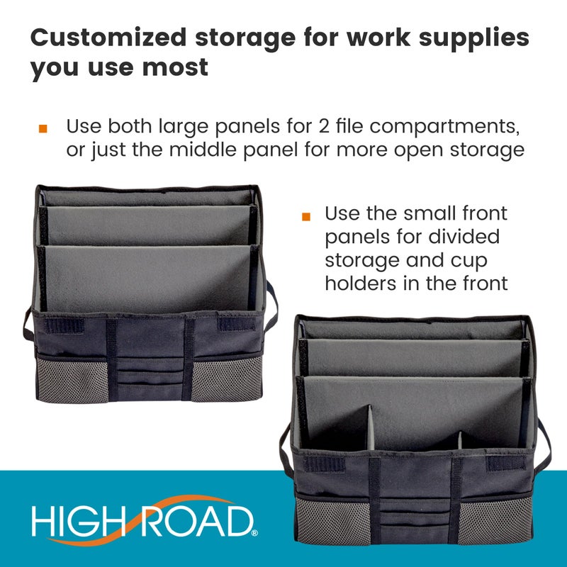 High Road Carganizer Front Seat Car Office Organizer and Mobile Office Work Truck Organizer with Filing Dividers and Desk Top Cover - Image 3