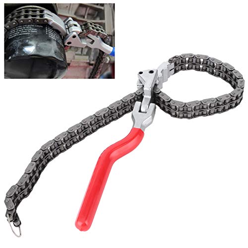 Camrusic Chain Type Oil Filter Wrench Spanner 13.8in Chain Wrench Oil Filter Removal Tool - Image 2