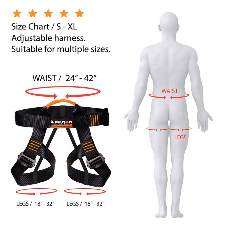 Fusion Climb Centaur Adjustable Half Body Climbing Harness, For Mountaineering, Rock Climbing, Rappelling, Safety Harness, Work Safety Belt, Fire Resucing, Caving, Climbing, Tree Climbing, Zipline - Image 5