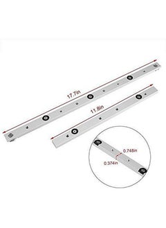 Fdit Fdit Aluminium Alloy Miter Bar Rail Miter Guage Bar Slider Table Saw Gauge Rod Wood Working Tool(300mm / 11.81inch)  - Image 2