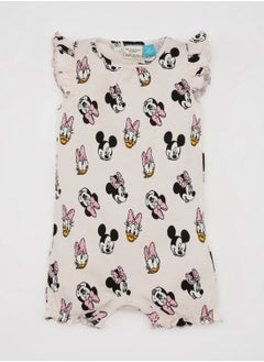 DeFacto Newborn Disney Mickey & Minnie Ribbed Sleeveless Romper  - Image 1