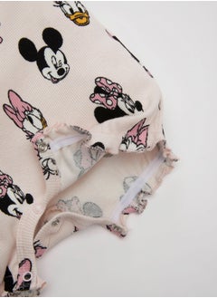 DeFacto Newborn Disney Mickey & Minnie Ribbed Sleeveless Romper  - Image 4
