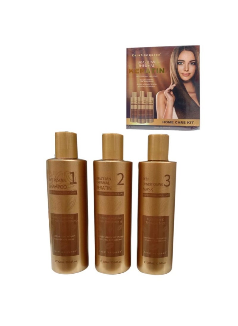 BRAZILIAN KERATIN Keratin Collagen Hair Treatment 3pcs/Set 300ml  - Image 2
