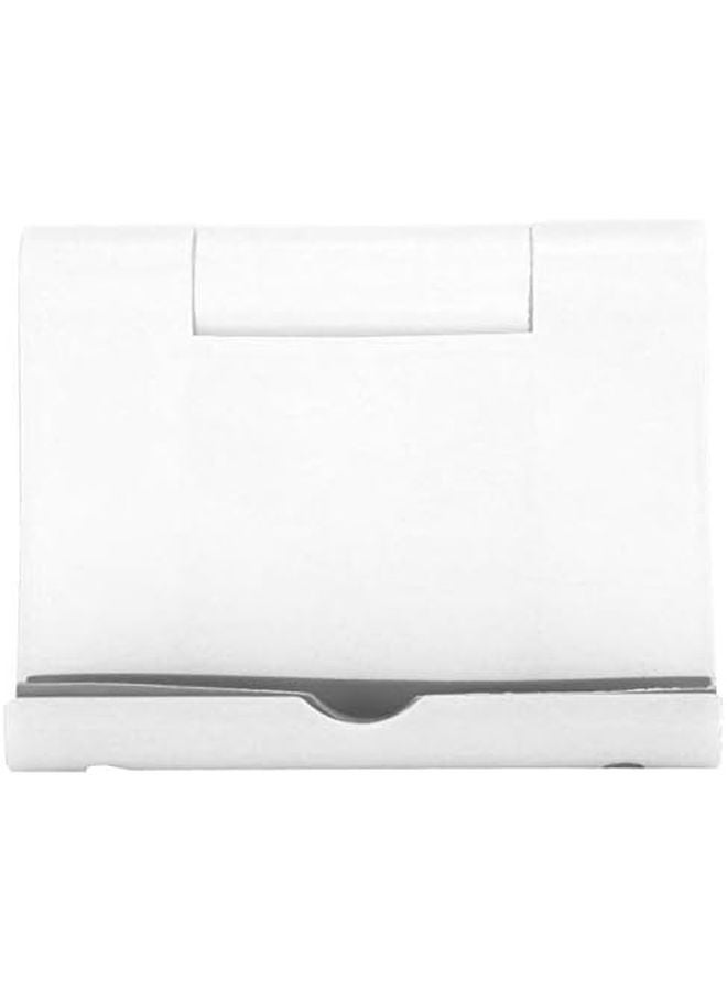 Multifunctional Portable Folding Phone Stand Adjustable Angle Holder For Mobile Tablet White - Image 4
