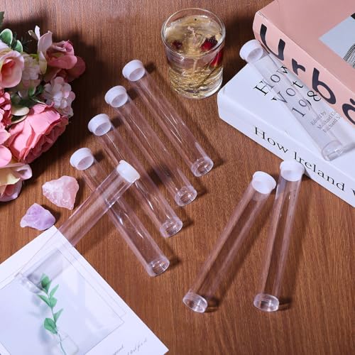 CHGCRAFT 20 Pcs Incense Tube Clear Acrylic Incense Storage Tube Transparent Tube Plastic Bead Containers with Lids for Bath Salt Candy Bead Storage Party Decoration, 5.1×0.7inch - Image 5