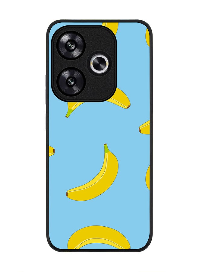 Stylizedd Rugged Black edge case for Xiaomi Poco F6 / Xiaomi Redmi Turbo 3, Slim fit Soft Case Flexible Anti Drop TPU Gel Thin Cover - Rolling Bananas - Image 1