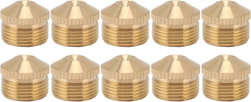 Zerodis 10pcs Brass Misting Nozzles Fog Sprinkler Head, ine Spray, Sufficient Quantity, Water Saving, Widely Used for Factory, Mine, Garden, Lawn Cooling (G3/4 Inch) - Image 3