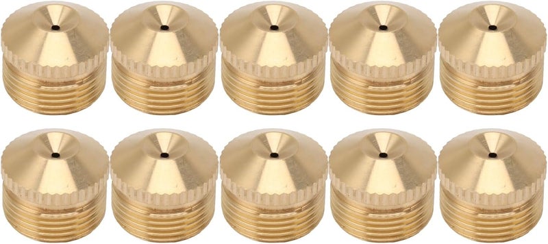 Zerodis 10pcs Brass Misting Nozzles Fog Sprinkler Head, ine Spray, Sufficient Quantity, Water Saving, Widely Used for Factory, Mine, Garden, Lawn Cooling (G3/4 Inch) - Image 1