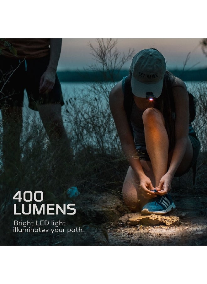 NEBO - Micro 400 Lumens USB Rechargeable Smart Power Control Water Resistance LED Headlamp Black 3.4 x 3.2 x 4.6 cm 3999918 - Image 1