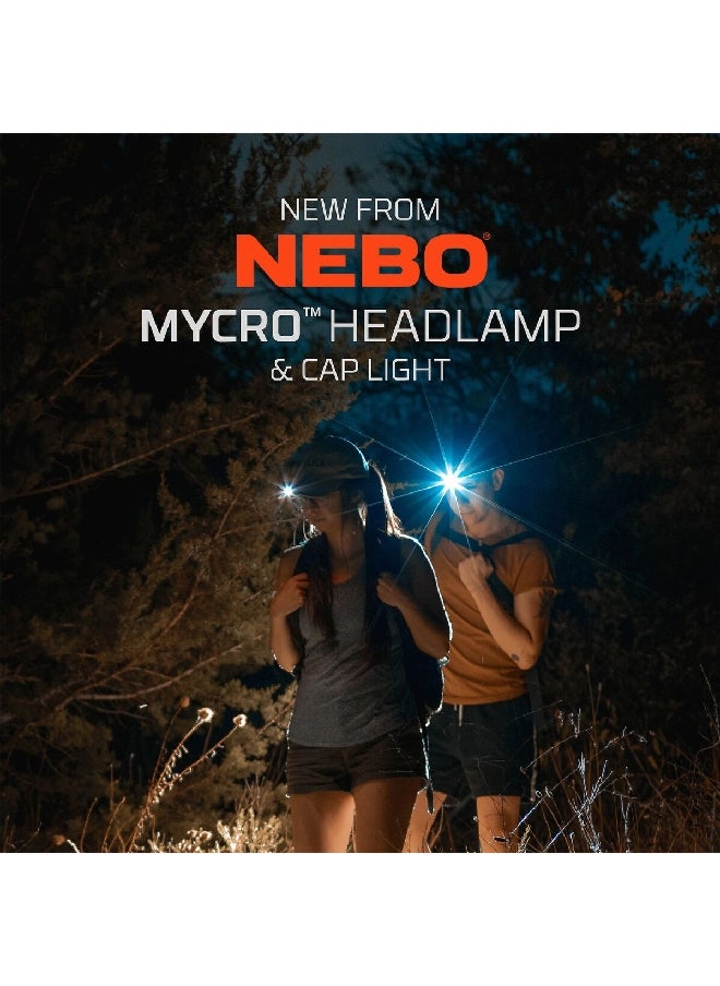 NEBO - Micro 400 Lumens USB Rechargeable Smart Power Control Water Resistance LED Headlamp Black 3.4 x 3.2 x 4.6 cm 3999918 - Image 1