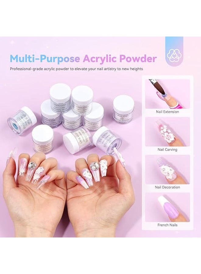 Saviland Complete Acrylic Nail Kit – 10 Colors Acrylic Powder, 48W Nail Lamp, 20000RPM Drill & Full Nail Tools for Home & Salon - Image 5