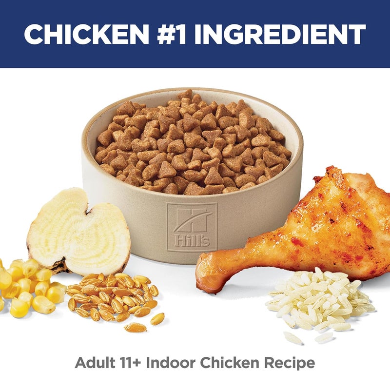 Hills طعام قطط جاف من هيلز ساينس دايت للبالغين الداخليين 11 سهل التنظيف من صندوق الفضلات وصفة دجاج 35 رطل - Image 3