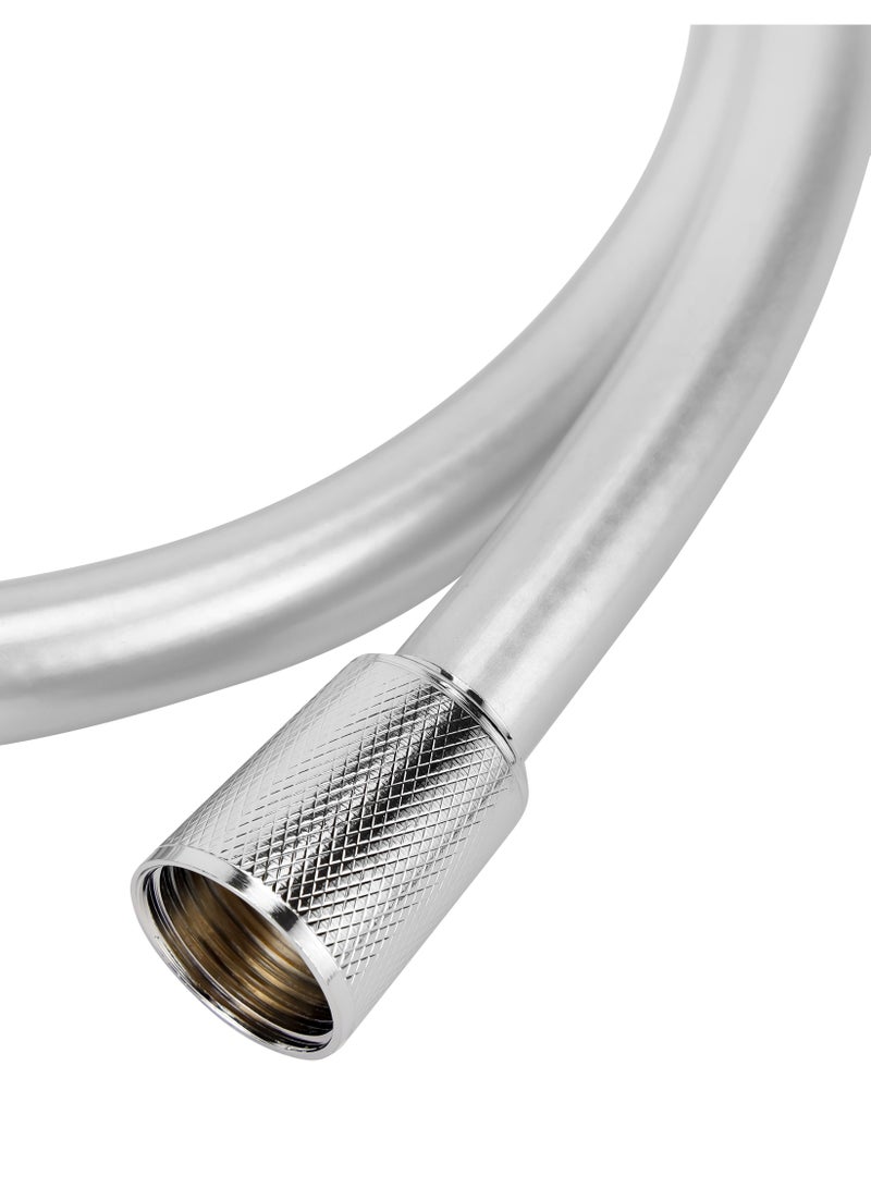 جيباس PVC Silver Shower Hose GSW61161, 1.2 Meters Long, With Metal Nut And Brass Insert And 1/2-Inch Standard Connector, Perfect For Shower Head, Health Faucet, Etc  - Image 5