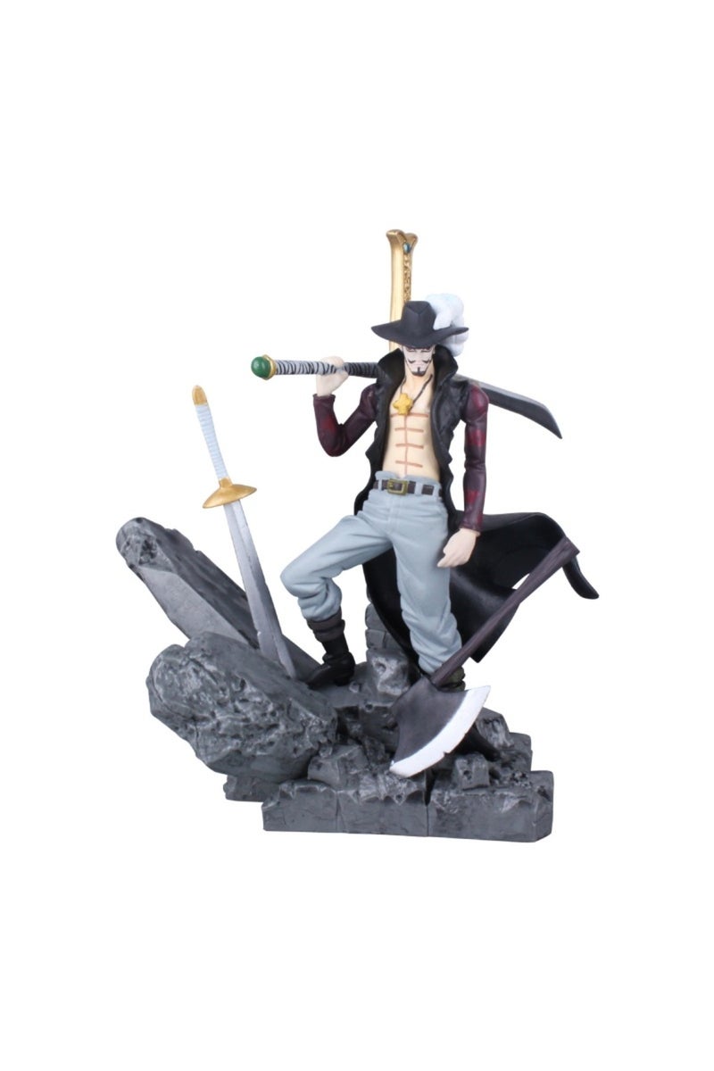 no box 14CM ONE PIECE Anime Figures Dracule Mihawk Top Decisive Battle Action Figure PVC Model Toys