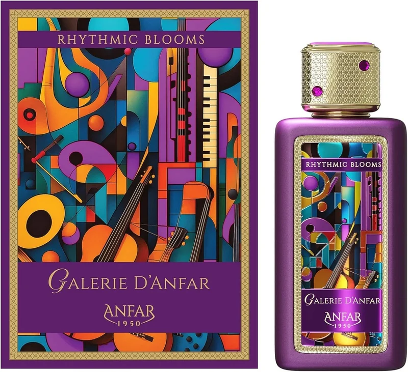 Anfar Anfar Galerie d’Anfar Rhythmic Blooms Eau de Parfum 100ml – Long Lasting Unisex Floral Gourmand Perfume with Tea, Vanilla & Litchi