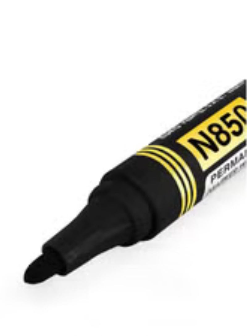 Pentel 12-Piece Permanent Marker Bullet Tip Black Ink - Image 2