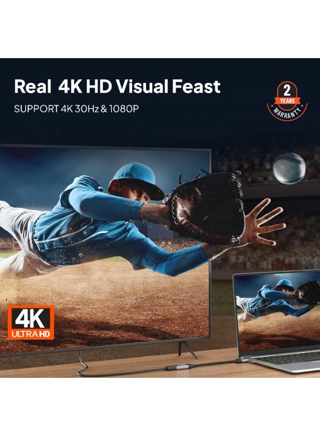 Mowsil DisplayPort to HDMI Adapter (Male to Female),4K@60Hz - Image 4