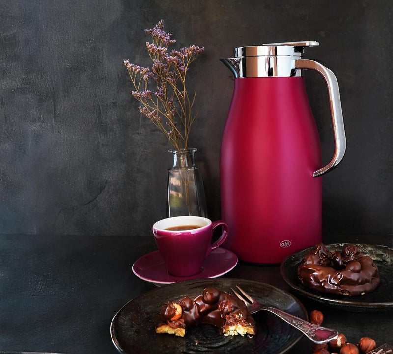 Alfi Skyline Deep Rose Matte & Chrome Thermal Carafe, 1L - Image 5