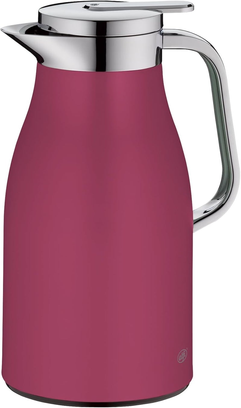 Alfi Skyline Deep Rose Matte & Chrome Thermal Carafe, 1L - Image 1