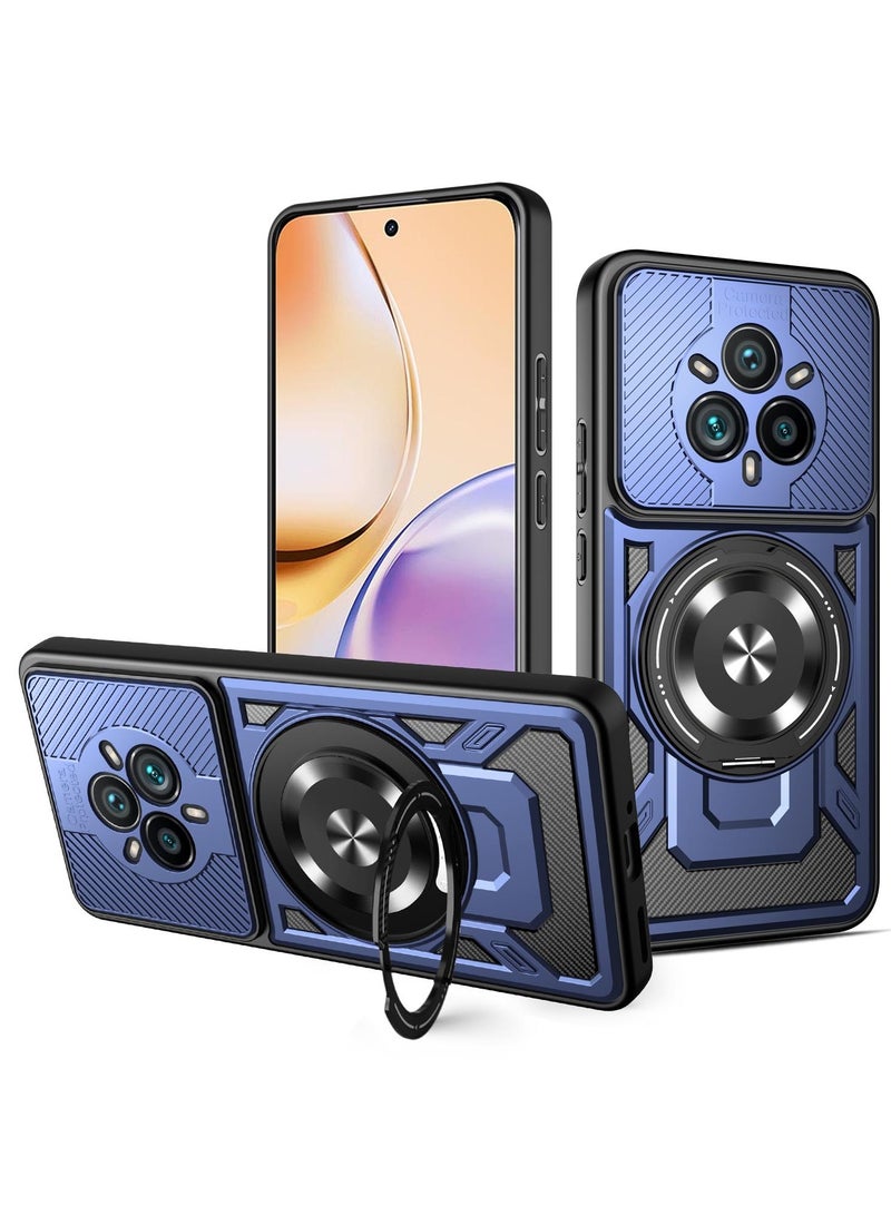 Case Cover Shock Resistant Protect Camera TPU + PC Compatible with Realme 14 Pro Plus (Blue)