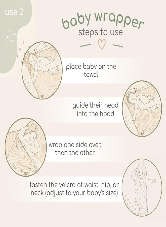 Cocoon Care Bamboo Muslin Cotton Premium 3-in-1 Baby Towel Wrap | Swaddle Wrap & Nursing Cover |3-Layer Ultra-Soft & Breathable Muslin | 35 x 35 Inch |Foxlet - Image 5
