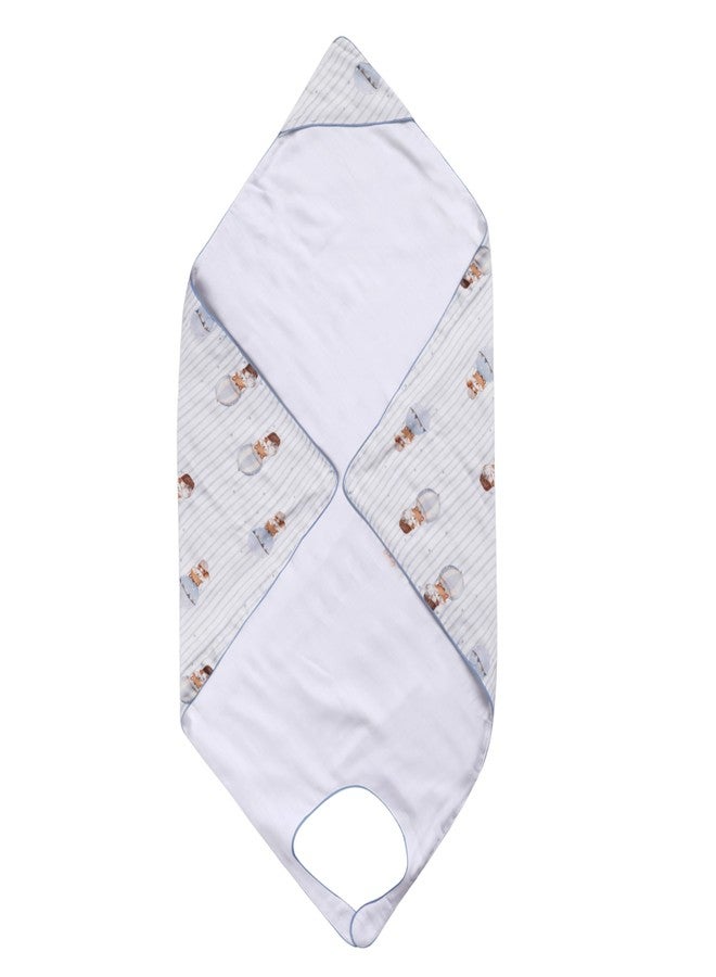 Cocoon Care Bamboo Muslin Cotton Premium 3-in-1 Baby Towel Wrap | Swaddle Wrap & Nursing Cover |3-Layer Ultra-Soft & Breathable Muslin | 35 x 35 Inch |Foxlet - Image 1