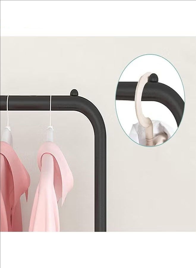 Exquisite Clothes Rail Rack Powder Coated Metal Wardrobe Garment Display Rack Tidy Clothing Rails with Hanging Rail and Shoe Shelf Storage,Black - Image 3
