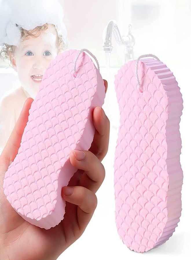 DMDENT Pack 2 Super Soft Bath Sponge Scrubber for Kids & Babies - Gentle Cleaning, Exfoliating, and Dead Skin Removal- Perfect for Men and Women (Multicolored) - Image 1