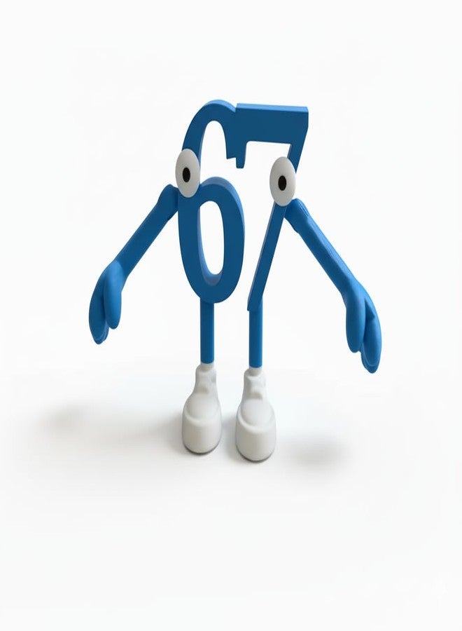 Sixty Seven | 67 Toy - Steal a Brainrot Action Figure | 4-Inch Meme Toy | Trending Brainrot | 3D Printed Articulated Model (Pack of 1) - Image 3