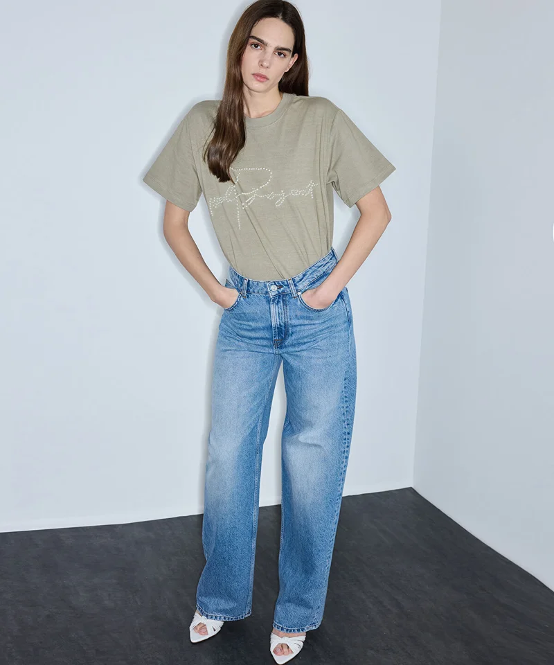 Ipekyol T-Shirt with Faux Pearl Embellishments