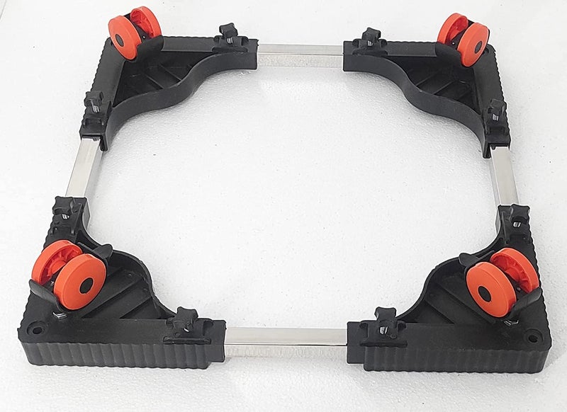 Yemark Adjustable Top Load Automatic Washing Machine Stand Refrigerator Stand Stand For Fridge Stand For Dishwasher StandTrolley with Wheels Size 40 x 40cm to 64x 64cm ORANGE - Image 2