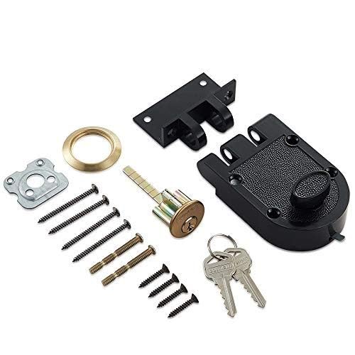 SUMBIN Jimmy Proof Deadbolt Lock with Keyed (Black) - Image 4