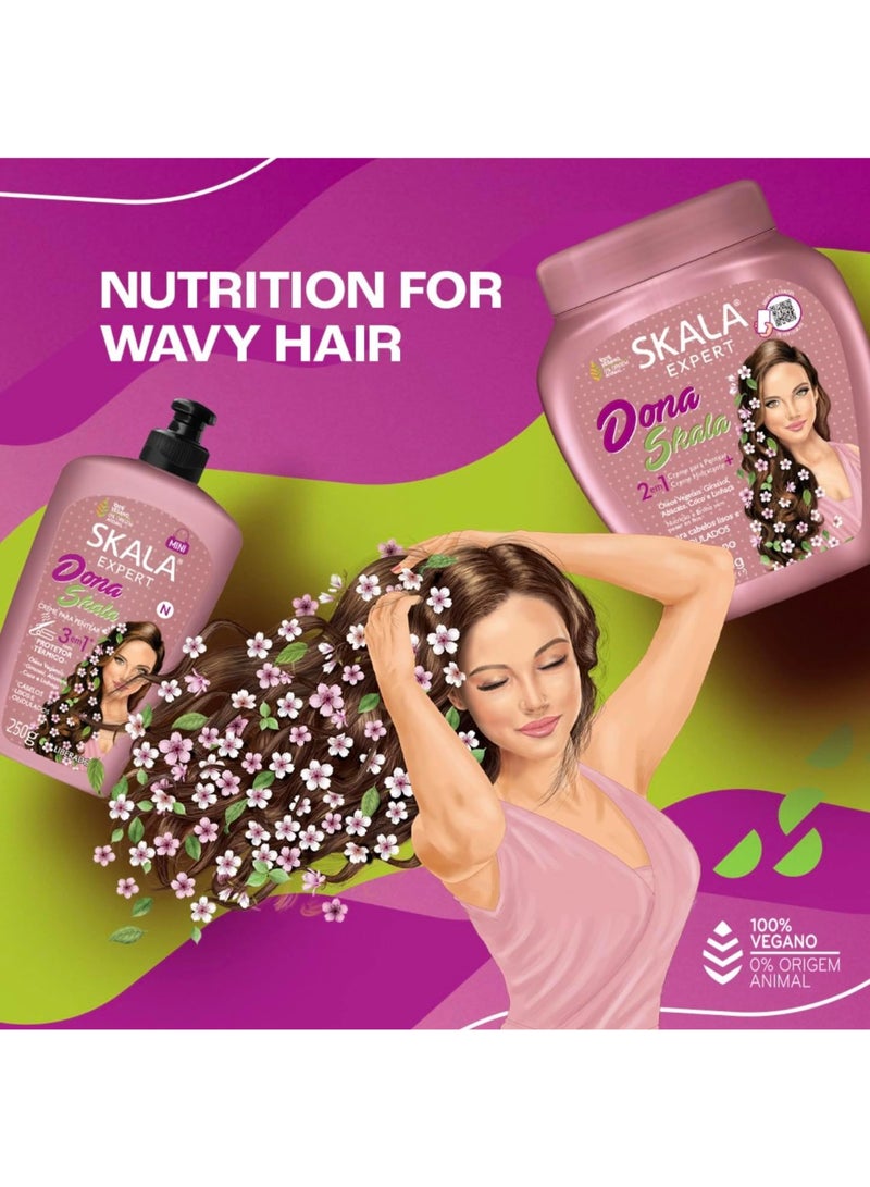 SKALA Expert Dona Cream And Conditioner 2-in-1 I Hair Vitality And Shine I For Straight And Wavy Hair I 1000 grams - Image 3