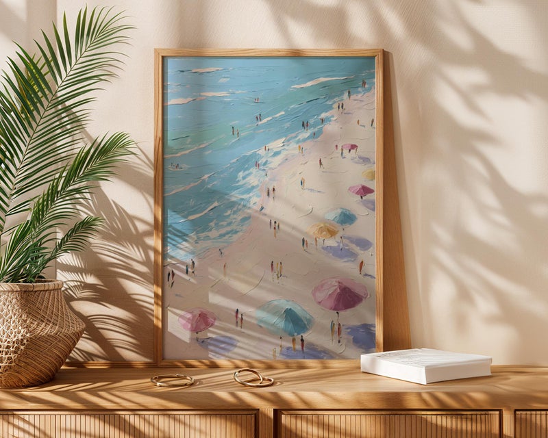 TNESSENTIAL French Riviera Wall Art Print: Serene Coastal Beach – Aerial Travel Poster - Image 2