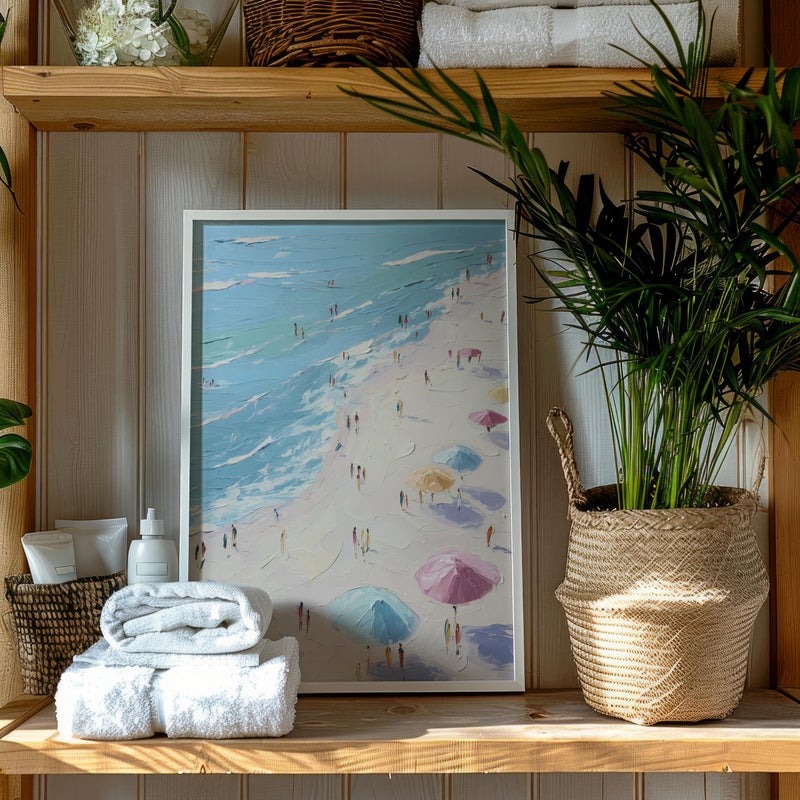 TNESSENTIAL French Riviera Wall Art Print: Serene Coastal Beach – Aerial Travel Poster - Image 3