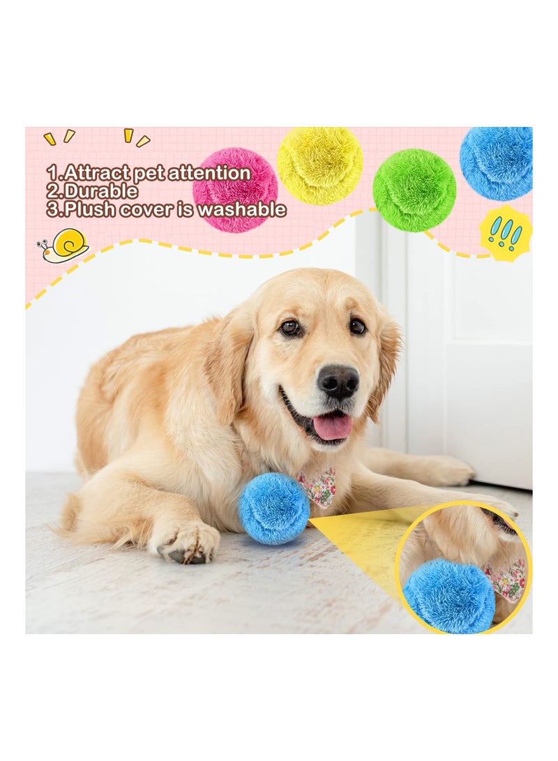 Interactive Rolling Dog Toy Ball - Automatic Electric Pet Toy with Plush Cover for Chewing and Fun - 2 Set of Funny Chew Roller Balls for Dogs  - Image 4