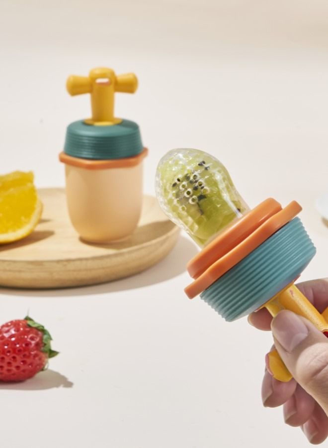 لوكو اداة تغذية اغذية الاطفال للفاكهة و الخضروات لتخفيف الام التسنين، ملعقة ضغط من السيليكون الناعم لتغذية الطفل في المرحلة الاولى - Image 3