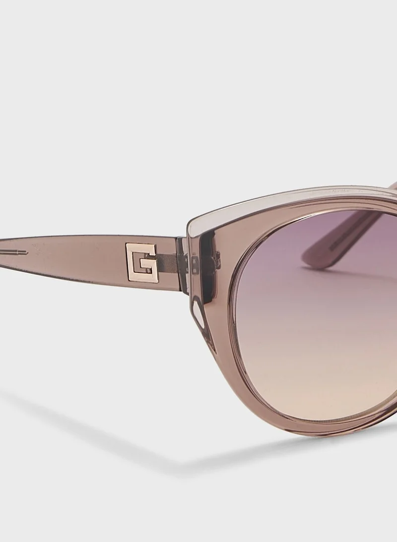 GUESS Mirrored Round Sunglasses