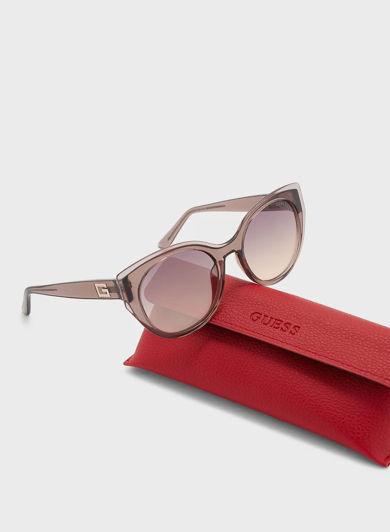 GUESS Mirrored Round Sunglasses