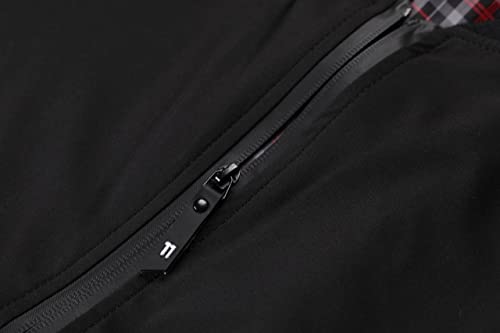 Lentta Men's Slim Fit Lightweight Softshell Bomber Jacket Coat Fall Jackets For Men (XX-Large, Black) - Image 5