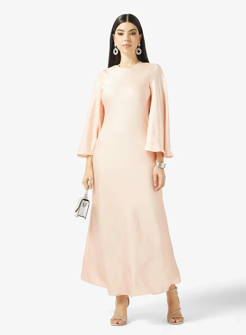 VERO MODA Wide Sleeve Calf Dress