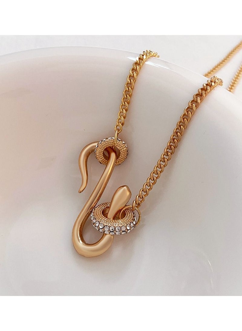 Satinior - Ring snake element titanium steel necklace - Image 1