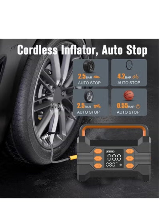 GULFLINK 4000A 150PSI Portable Battery Starter 12V Car Battery Booster Pack Car Emergency Jump Start With Air Compressor - Image 3