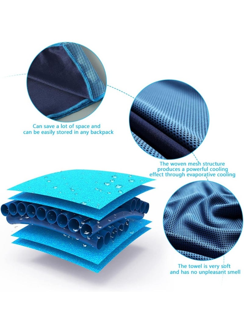 DIOTTI 10-Pack Cooling Towels, Instant Ice Cold, Soft & Breathable Gym Towels for Fitness, Running, Yoga, Travel, Outdoor Sports for Men & Women (30×80cm) - Image 2