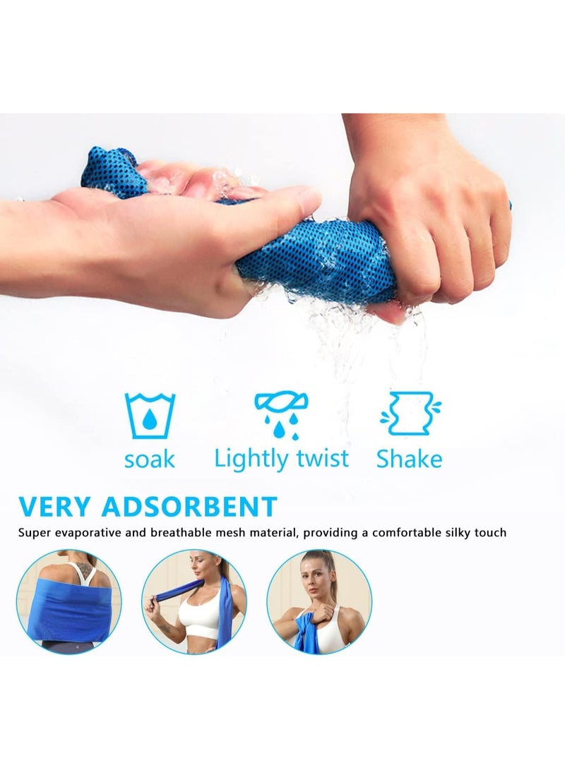 DIOTTI 10-Pack Cooling Towels, Instant Ice Cold, Soft & Breathable Gym Towels for Fitness, Running, Yoga, Travel, Outdoor Sports for Men & Women (30×80cm) - Image 4
