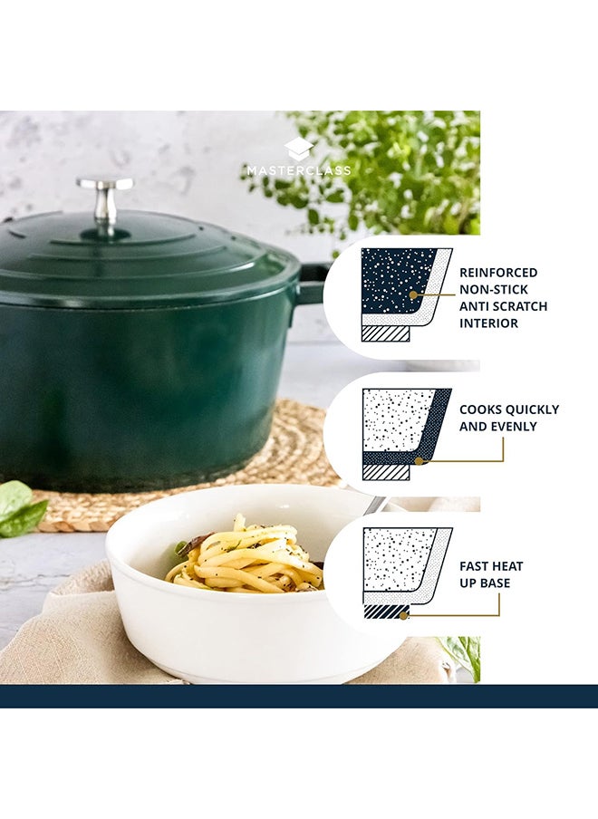 MASTERCLASS - MasterClass Cast Aluminium 2.5L Round Casserole Dish with Lid - Image 1