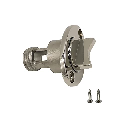 Douzime 1” Boat Drain Plug Marine Oval 316 Stainless Steel for Garboard with Screws O-Ring 3/4 - Image 3