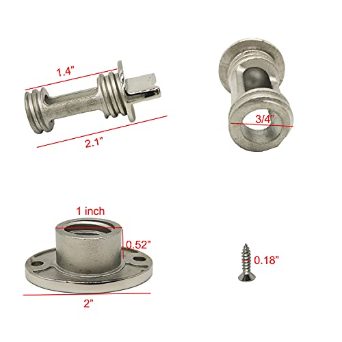 Douzime 1” Boat Drain Plug Marine Oval 316 Stainless Steel for Garboard with Screws O-Ring 3/4 - Image 2