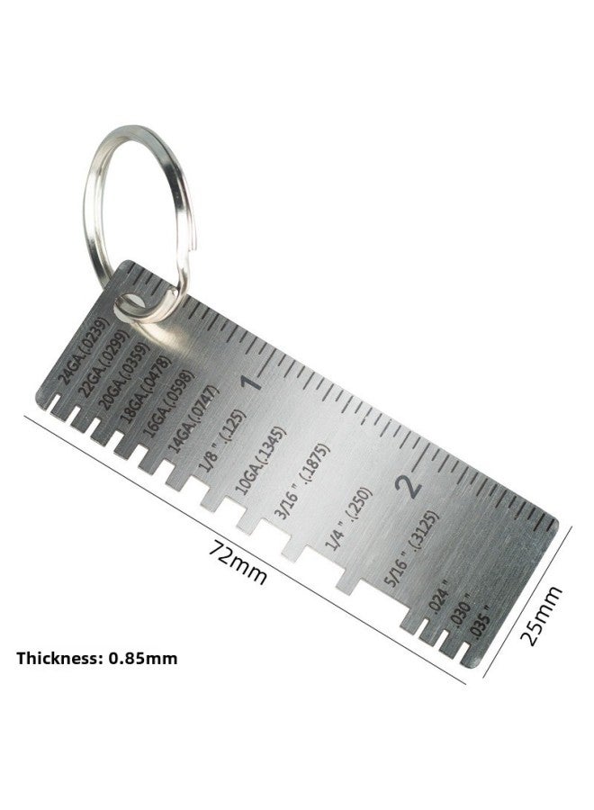 Yun Bei Woodworking Triangle Ruler Aluminum Alloy Woodworking Right Angle Ruler 7inch English/metric 90 Degree Angle Ruler Edge Angle Sample-Model:Weld Seam Inspection Ruler Thickness Gauge (0.0239-0.035) 17g In Bag - Image 1